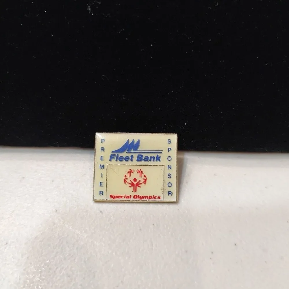 Vtg‎ Fleet Bank Premier Sponsor USA Special Olympics Lapel Tack Pin